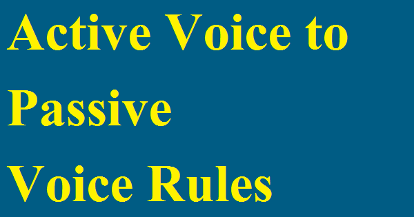 active to passive rules