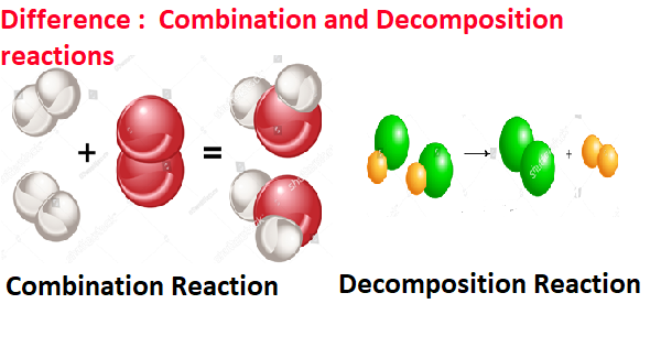 Difference;Combination and decomposition reaction
