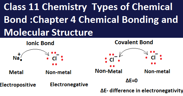 Class 11 Chemistry Types of Chemical Bond :Chapter 4 Chemical Bonding and Molecular Structure