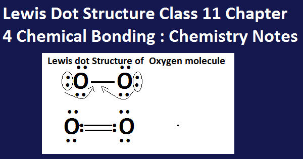 Lewis Dot Structure Class 11 Chemistry Chapter 4 Chemical Bonding : Notes