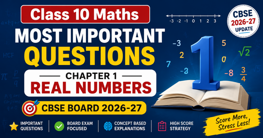 Class 10 Maths Most Important Questions for Chapter 1 Real Numbers
