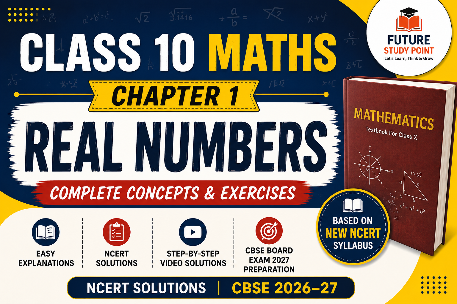 Class 10 Maths Chapter 1 Real Numbers NCERT Solutions CBSE 2026-27