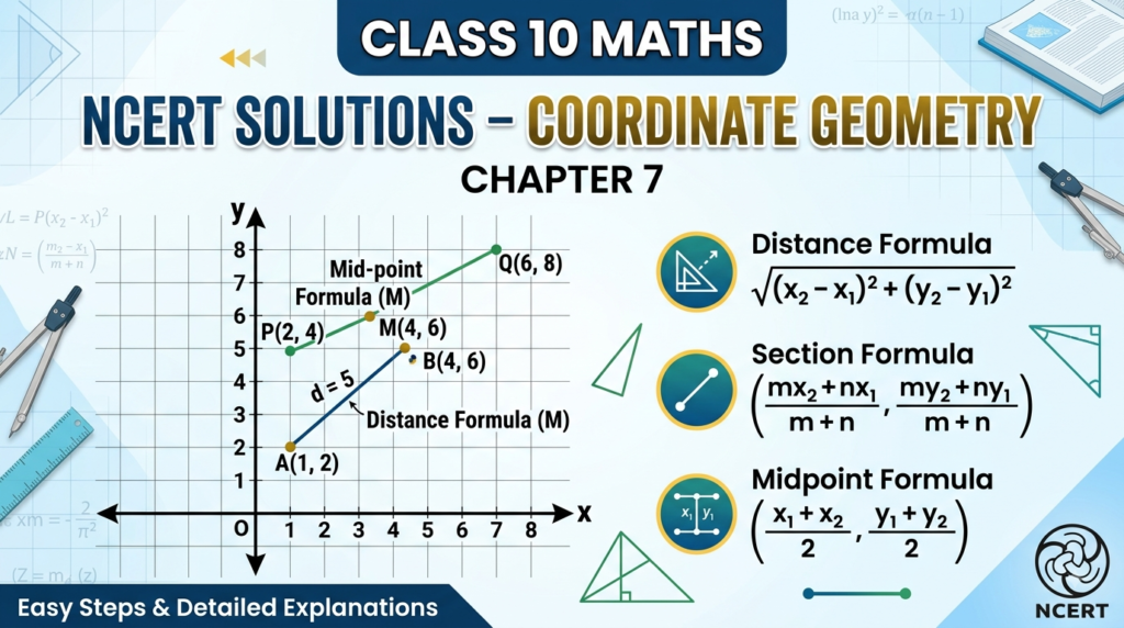 Class 10 Maths NCERT Solutions – Coordinate Geometry Chapter 7