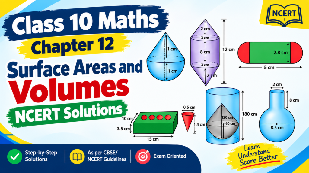 Class 10 Maths NCERT Solutions for Chapter 12 Surface Areas & Volumes