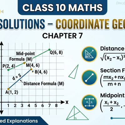 Class 10 Maths NCERT Solutions – Coordinate Geometry Chapter 7