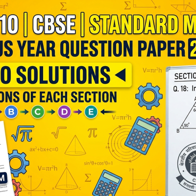 Class 10 CBSE Standard Maths Previous Year Question Paper 2023–24 – Video Solutions